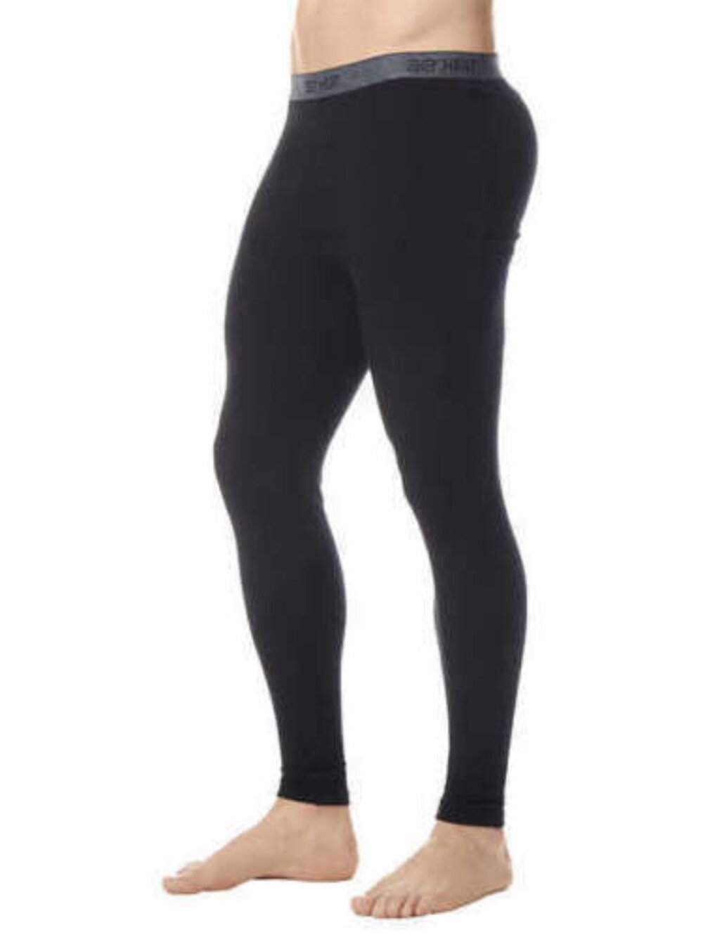 32 Degrees Heat Men's  2-Pack Base Layer Pants, Black Size  M